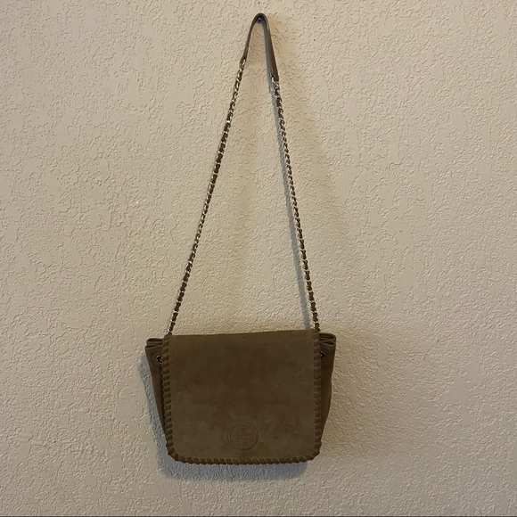 Tory Burch Tan Suede Crossbody Bag - Picture 11 of 16